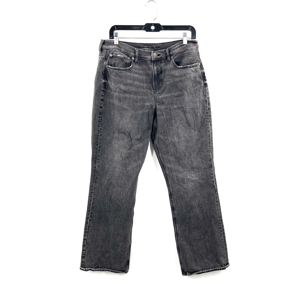 American Eagle AEO 90's boot cut leg jeans charcoal gray black classic 12